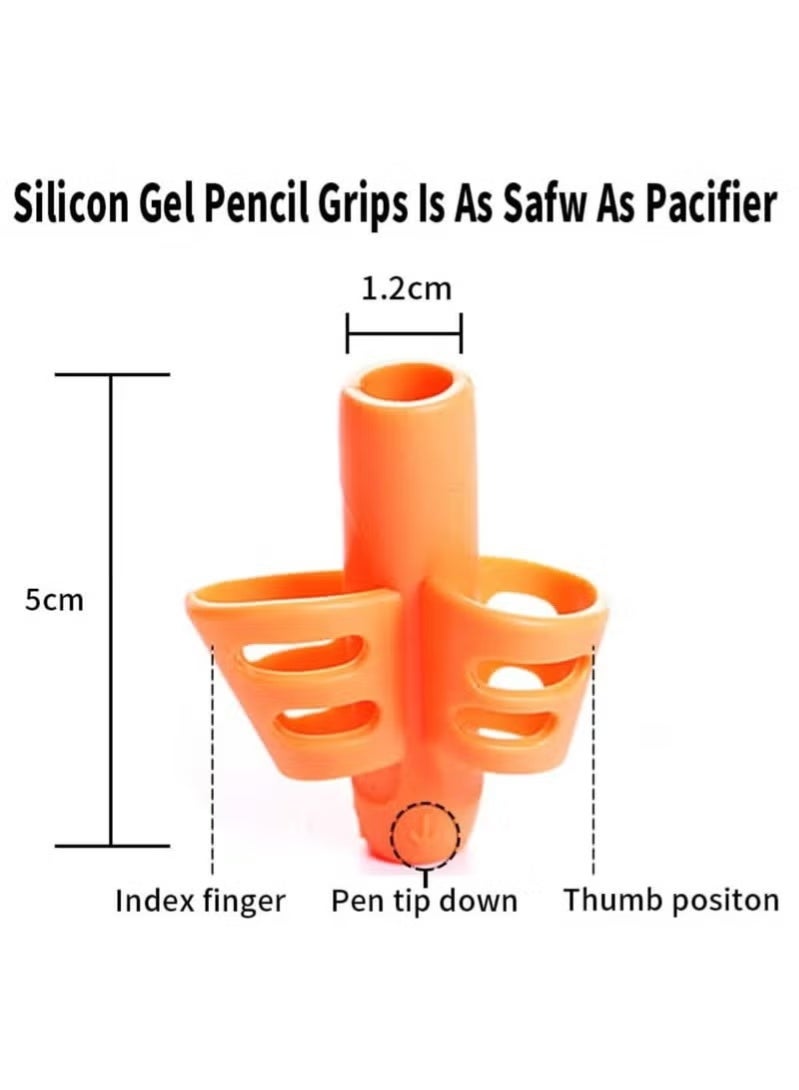 Geustos 3-Pack Ergonomic Pencil Grips for Kids 2-4 Years，Writing Aid Tool for Toddlers and Preschoolers ， Improve Handwriting Skills (Colorful，Safe)，Preschool Learning - Image 4