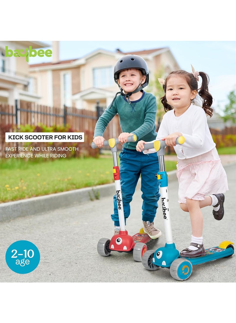 Baybee Skate Scooter for Kids, 3 Wheel Kids Scooter with 3 Height Adjustable Handle, Kick Scooter with Led PU Wheels & Rear Brake, Runner Scooter for Kids 2 to 10 Years Boy Girl Blue - pzsku/ZA3B90E920AA182637BD6Z/45/_/1722060701/160083da-044c-4b8f-a367-1ba1d82ac7a7