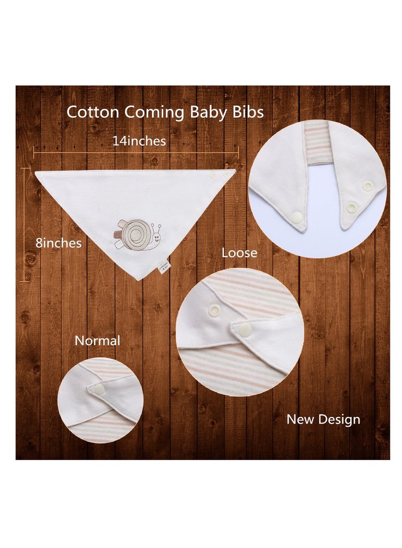 SYOSI 4 Pack Baby Bandana Dribble Bibs, Baby Organic Cotton Feeding Bibs, Adjustable Animal Pattern Bibs, Baby Gift for Newborn - Image 3
