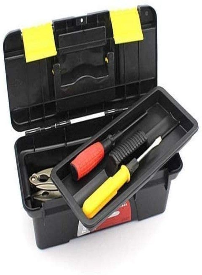 PRETOX Compact Plastic Tool Box with Organizer Box for Your Hardware Tools Kits - (Plastic, Black + Yellow) - Image 1