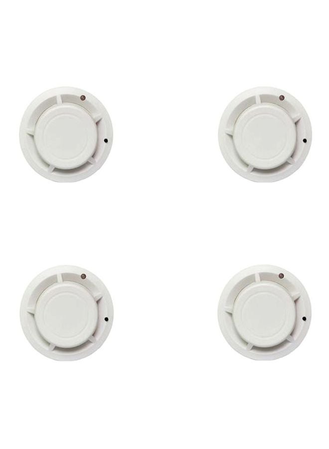 NIBEMINENT 4-Piece Wireless Smoke Detector Fire Alarm White
