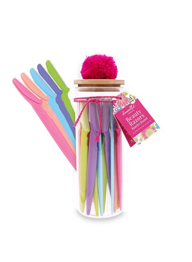 Danielle Ielle Creations Beauty Razors In Reusable Glass Jar Multicolor Facial Razors - Image 2