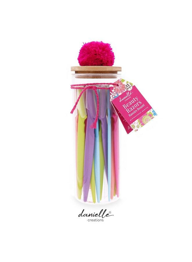 Danielle Ielle Creations Beauty Razors In Reusable Glass Jar Multicolor Facial Razors - Image 3