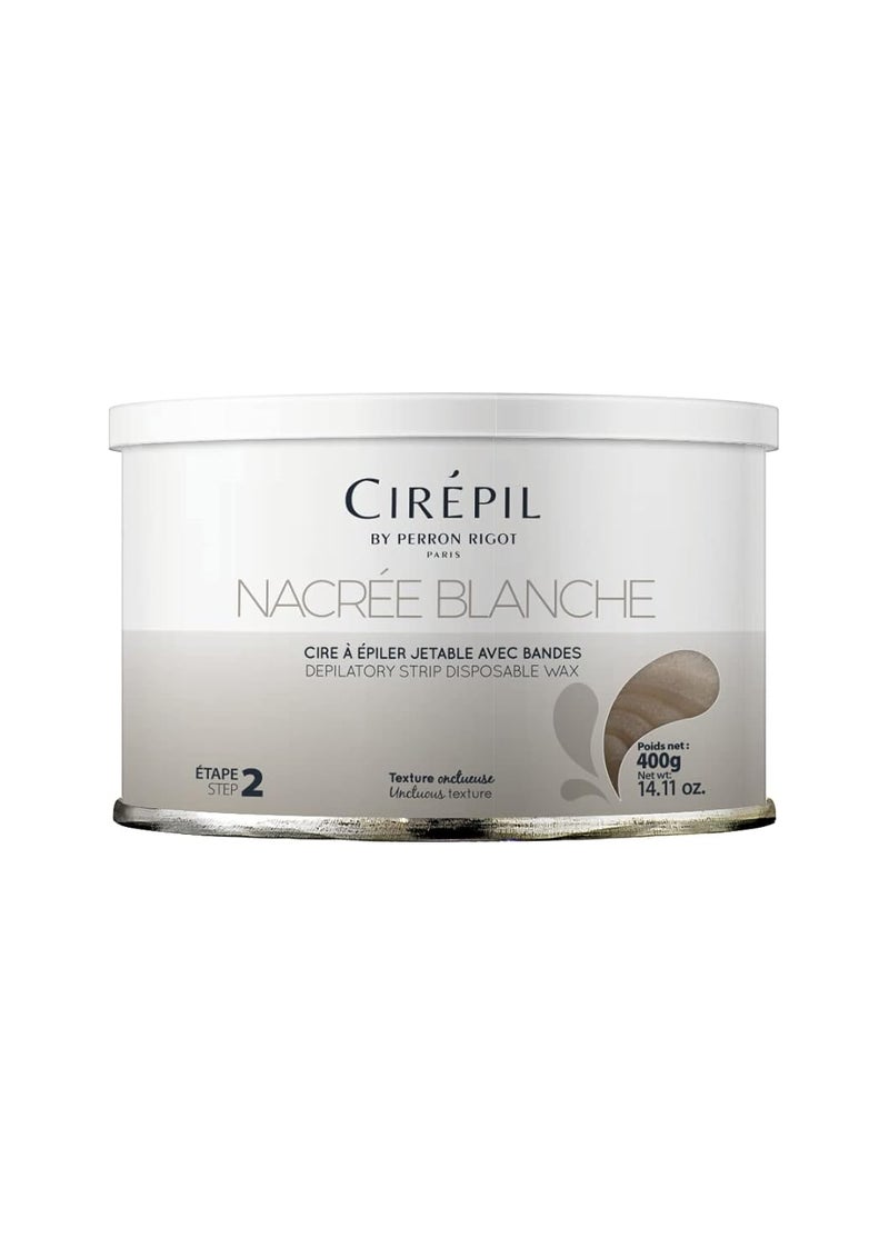 Cirepil  Nacre Blanche  400g  1411 oz Wax Tin  Unscented  Onctuous Texture  Perfect for Large Areas  Very Efficient UltraThin Application All Hair Types  Strips Needed