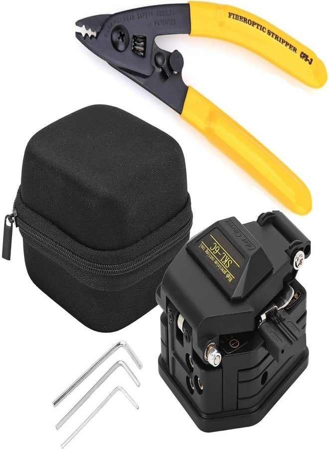 Corslet High Precision Optical Fiber Cleaver Cutter Skl-6c with Bag Three-Port Fiber Optical Stripper (Color May Vary) Pliers Wire Stripper and Cutter Ftth Tools Optical Vcfs-3 Fiber Stripping Plier - Image 1