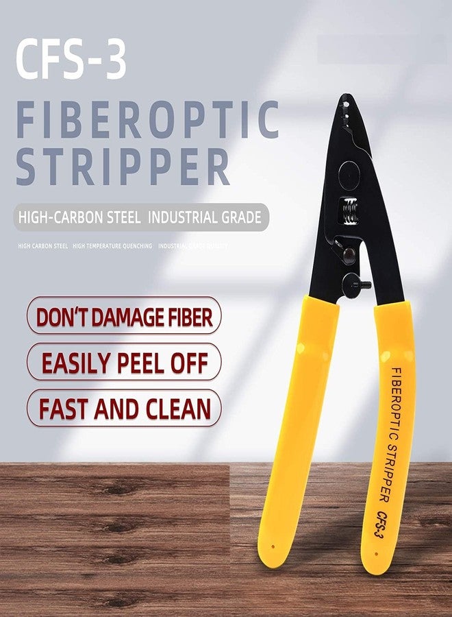 Corslet High Precision Optical Fiber Cleaver Cutter Skl-6c with Bag Three-Port Fiber Optical Stripper (Color May Vary) Pliers Wire Stripper and Cutter Ftth Tools Optical Vcfs-3 Fiber Stripping Plier - Image 3