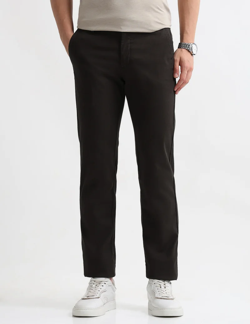 Arrow Textured Regular Fit Trousers