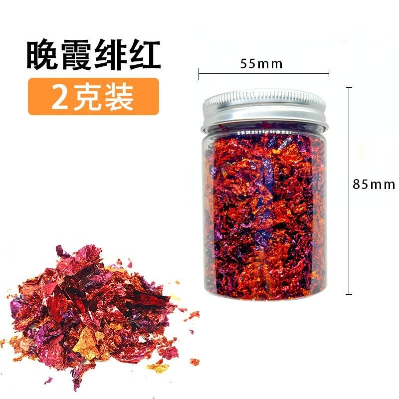 Oates Gold Foil Broken [10G-Bottled] Painting Nail Art Gold Foil Paper Broken Copper Foil Fragments - Image 1