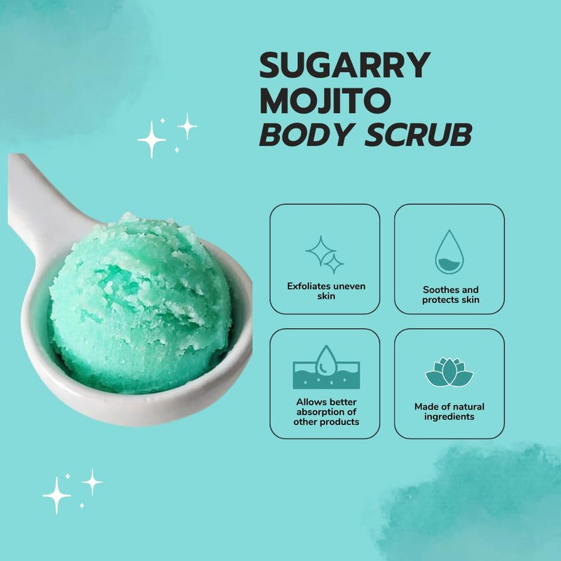 Astrid Sugarry mojito body scrub, Body polish, Exfoliation, Removes dead skin, citrus and peppermint body scrub, 200 gms, body scrub, natural sugar scrub, No Parabens and sulphate, All skin type - Image 5