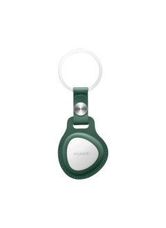 Generic Applicable To Huawei Pet Tracker Keychain Anti-lost Device Genuine Leather Protective Shell Tag Collar Anti-lost Elf Wholesale-Color:Green (CD Pattern)  - Image 1