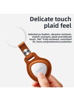 Generic Applicable To Huawei Pet Tracker Keychain Anti-lost Device Genuine Leather Protective Shell Tag Collar Anti-lost Elf Wholesale-Color:Green (CD Pattern)  - Image 3