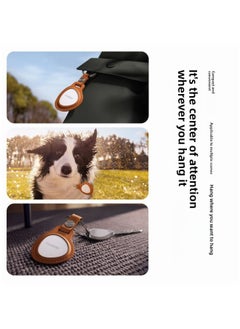 Generic Applicable To Huawei Pet Tracker Keychain Anti-lost Device Genuine Leather Protective Shell Tag Collar Anti-lost Elf Wholesale-Color:Green (CD Pattern)  - Image 5