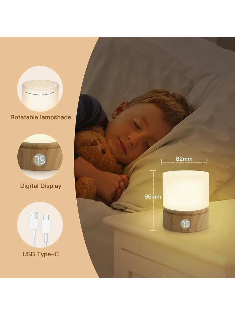 Y&D Small Bedside Lamp Portable Dimmable Night Light with Timer 3000k Warm White Lamps for Nightstand Bedroom Living Room Table Kids and Adult - Image 5