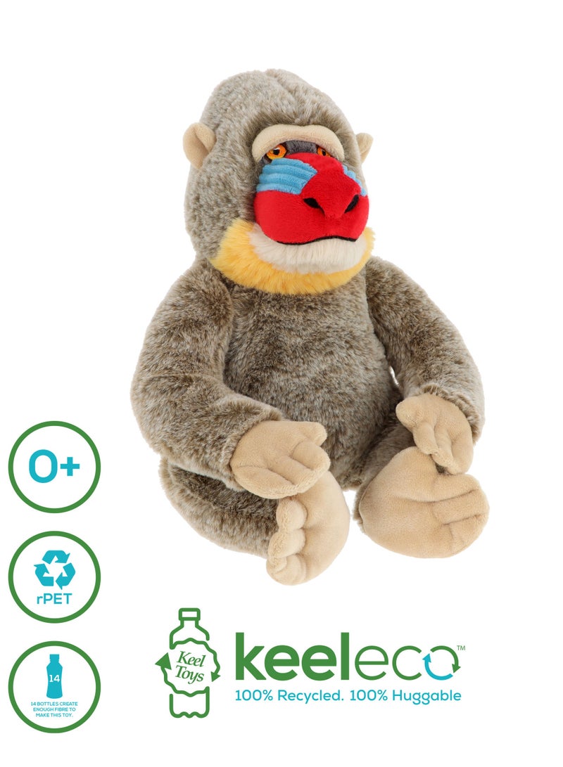 Keel Toys Keeleco Monkey Mandrill 25cm | Soft Toy | Plush Toy | Gift for Kids and Adults - Image 2
