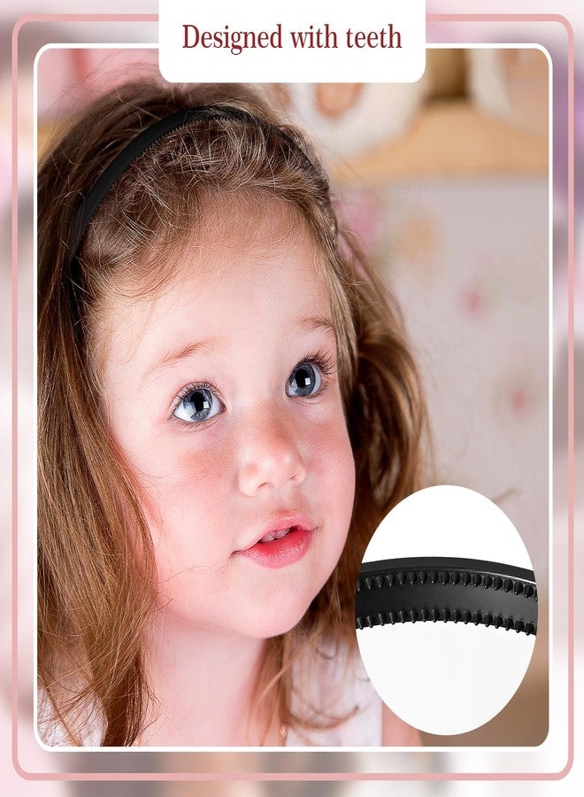 XunYee Hairband, 100 Pcs Plastic Headbands with Teeth, Plain Headbands for Women Girls, DIY Hair Accessories, Black, 10 mm - Image 3