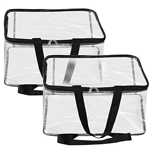 NIRVIK Transparent Multipurpose Storage Bag for Wardrobe | Large PVC Saree Covers & Plastic Storage Organizer | Durable Packing Bag 40x32x22 cm (Set of 6) - Image 3