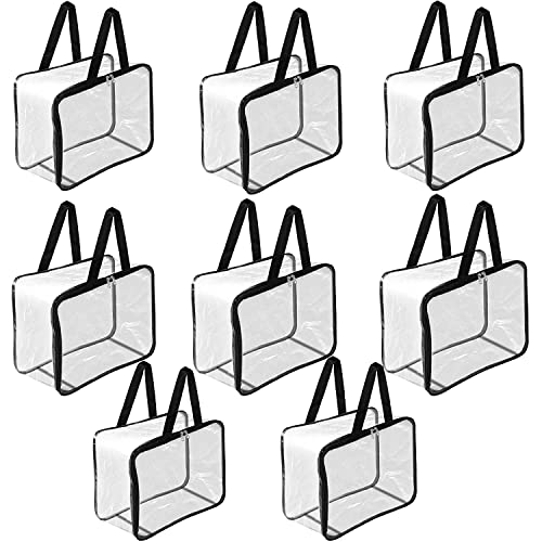 NIRVIK Transparent Multipurpose Storage Bag for Wardrobe | Large PVC Saree Covers & Plastic Storage Organizer | Durable Packing Bag 40x32x22 cm (Set of 6) - Image 2