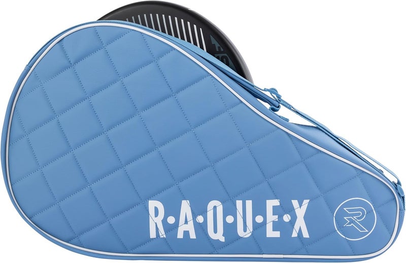 Elite Padel Racket Cover, Blue or Black, for 1 Racquet, Padded PU Leather Padel Bag for Men and Women, Padded Padel Racket Protector, Padel Gift - Image 1