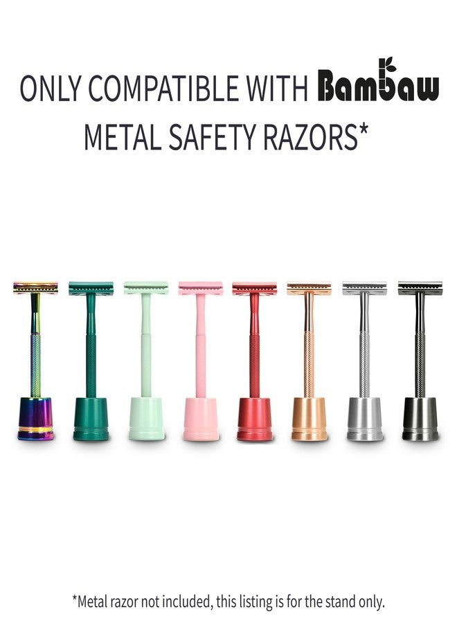 Bambaw Silver Safety Razor Stand | Razor Holder Stand | Straight Razor Stands does not fit all Safety Razors | Double Edge Safety Razor Stand | Shaver Holder Stand Razor Base | Single Razor Stand - Image 5