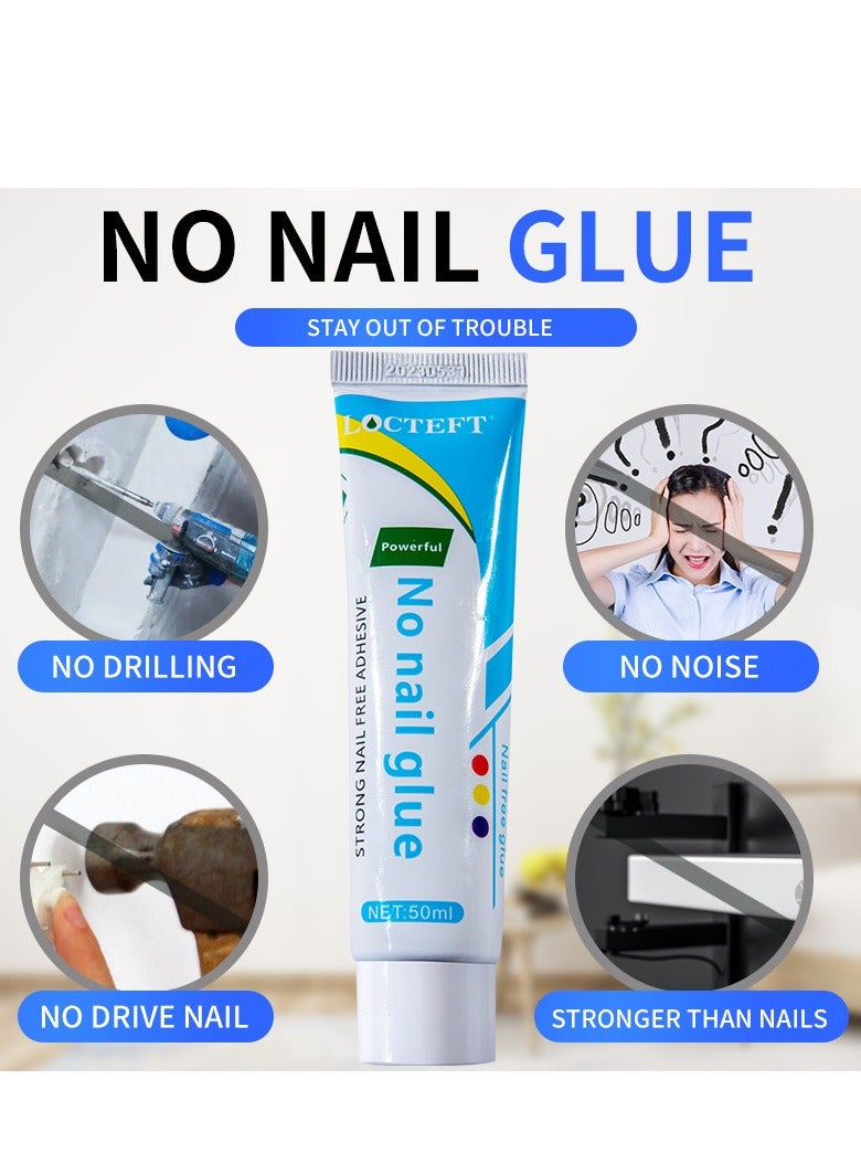 Generic 2pcs nail-free adhesive, super adhesive, all-round wall special non-perforating universal glue, viscose universal storage Rack glass glue  - Image 2