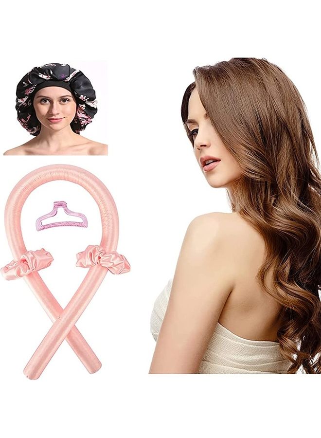 NIBEMINENT Spiral Curls Flexible Roller Set Rose Gold/Pink - Image 1