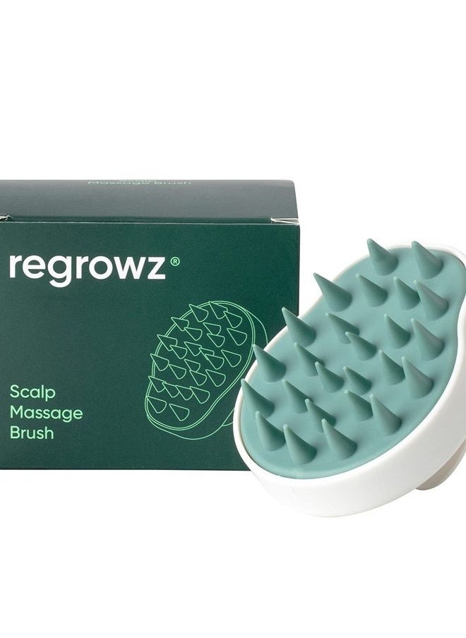 Regrowz Scalp Massager Shampoo Brush with Soft & Exfoliating Silicone Bristles for Scalp Scrub, Head Massage, and Hair Growth, Dandruff Comb  - Image 1