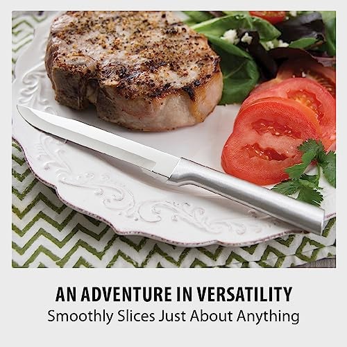 Rada Cutlery Utility Steak Knife, Made in USA, Silver Handle - Image 3