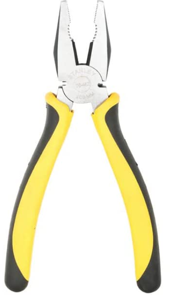 Stanley STANLEY 70482 8 Sturdy Steel Combination Plier with AntiRust properties for gripping holding and cutting wires YELLOW BLACK  - Image 2