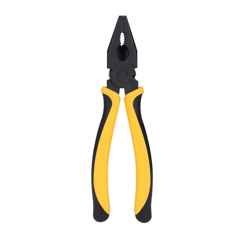 Stanley STANLEY 70482 8 Sturdy Steel Combination Plier with AntiRust properties for gripping holding and cutting wires YELLOW BLACK  - Image 1