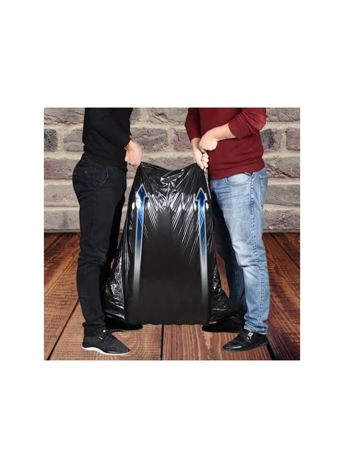 Midwest 60 Gallon Heavy Duty Trash Bags | 100 x 120 CM | Extra Large Black Garbage Bags | Ultra Strong Contractor Bags  - Image 2