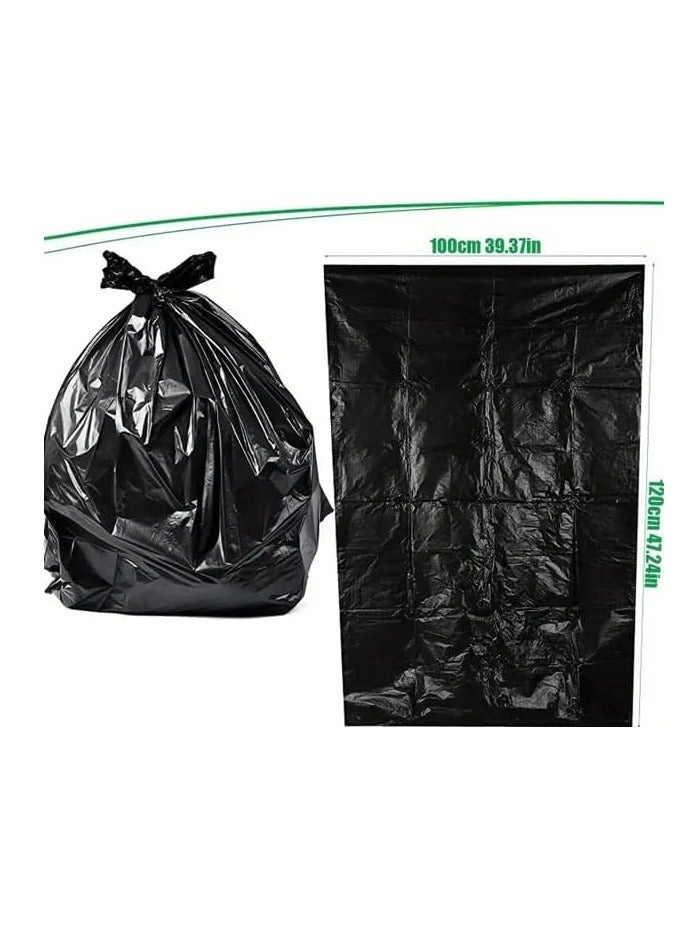 Midwest 60 Gallon Heavy Duty Trash Bags | 100 x 120 CM | Extra Large Black Garbage Bags | Ultra Strong Contractor Bags  - Image 3
