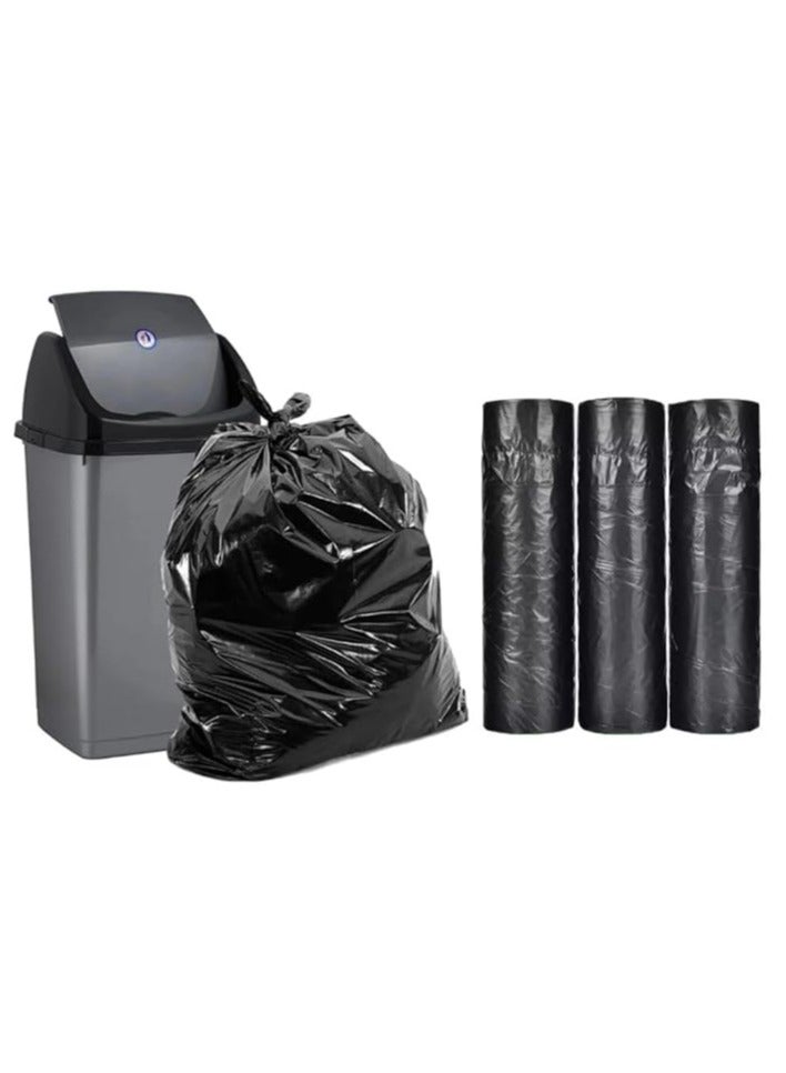 Midwest 60 Gallon Heavy Duty Trash Bags | 100 x 120 CM | Extra Large Black Garbage Bags | Ultra Strong Contractor Bags  - Image 1
