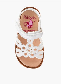 Pablosky Girls' Cutout Detail Sandals with Hook and Loop Closure  - Image 4
