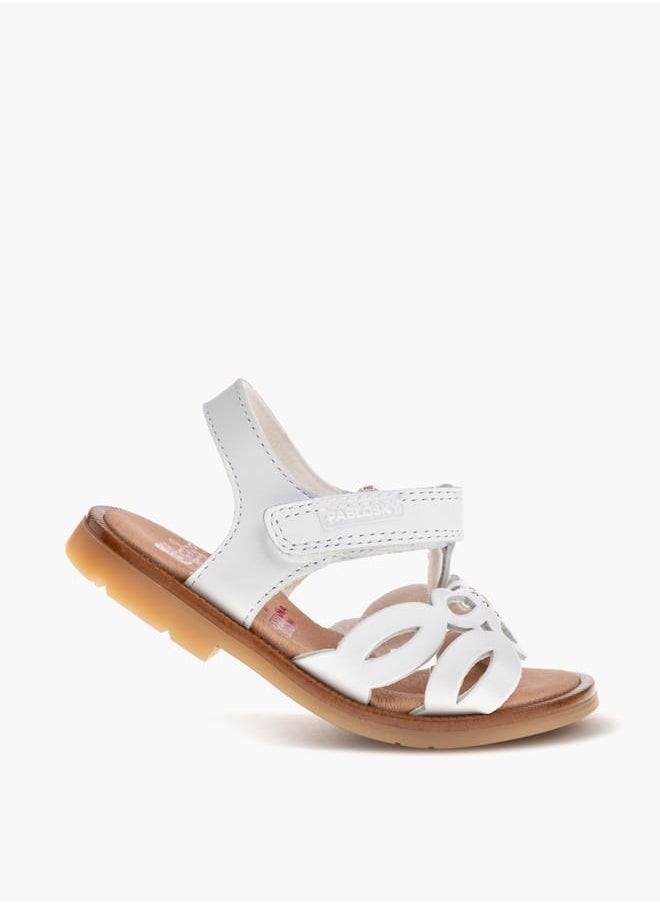 Pablosky - Girls' Cutout Detail Sandals with Hook and Loop Closure - Image 1