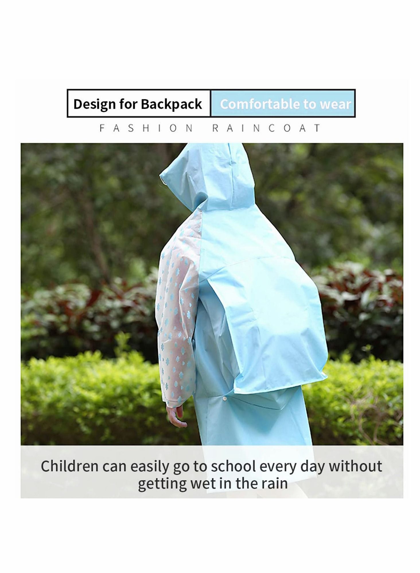 Kids Green Raincoat | Lined Raincoat For Boys & Girls | French Soda