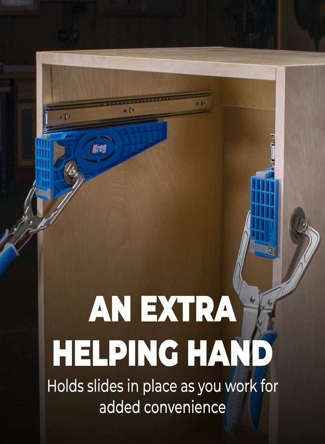 كريج Kreg KHI-Slide Drawer Slide Jig - طقم أدوات انزلاق الأدراج - أداة انزلاق الأدراج - للخزائن والأدراج والمكاتب والمزيد - منزلقات أدراج سهلة التركيب - مجموعة من قطعتين - Image 4