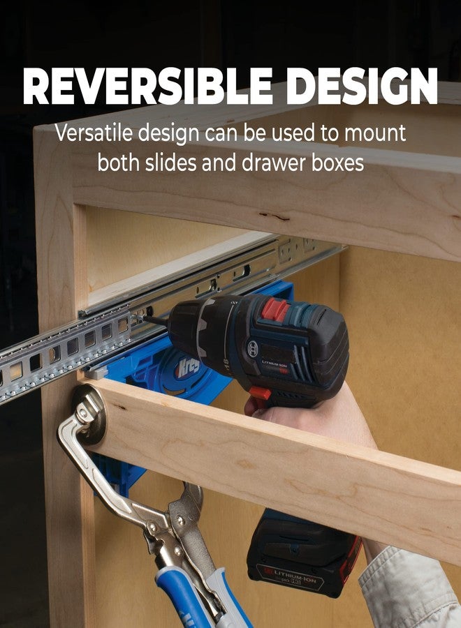 كريج Kreg KHI-Slide Drawer Slide Jig - طقم أدوات انزلاق الأدراج - أداة انزلاق الأدراج - للخزائن والأدراج والمكاتب والمزيد - منزلقات أدراج سهلة التركيب - مجموعة من قطعتين - Image 3
