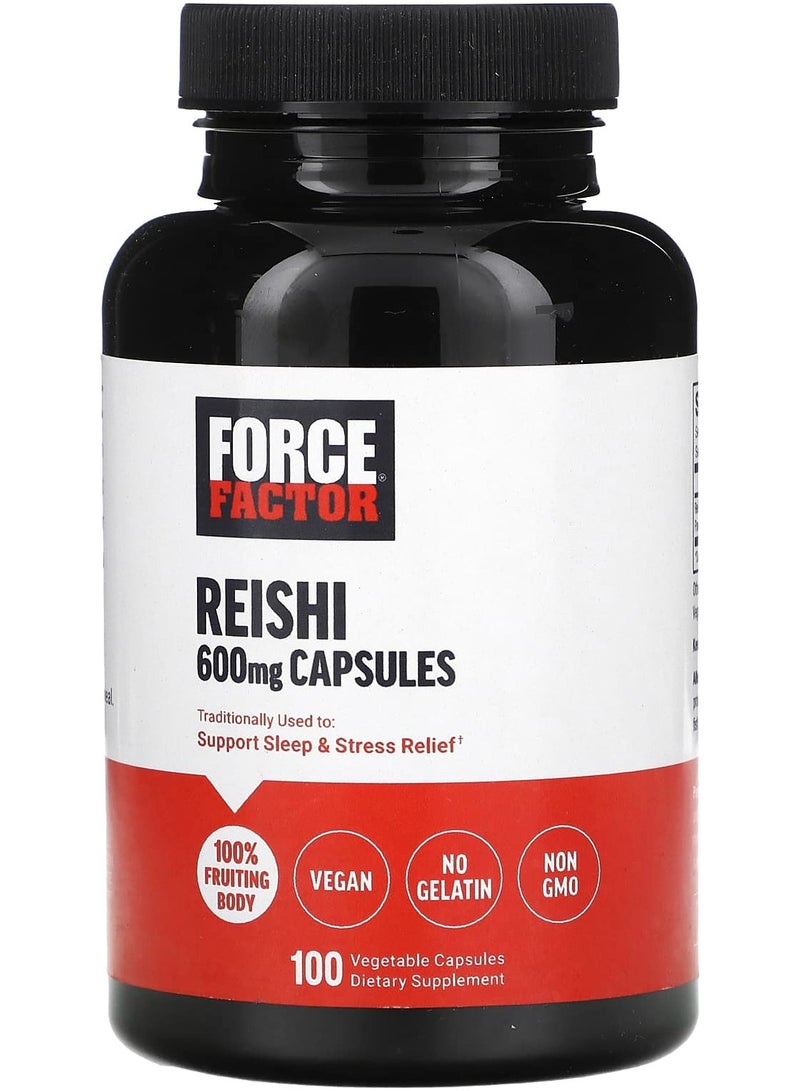 Force Factor Reishi 600 mg 100 Vegetable Capsules