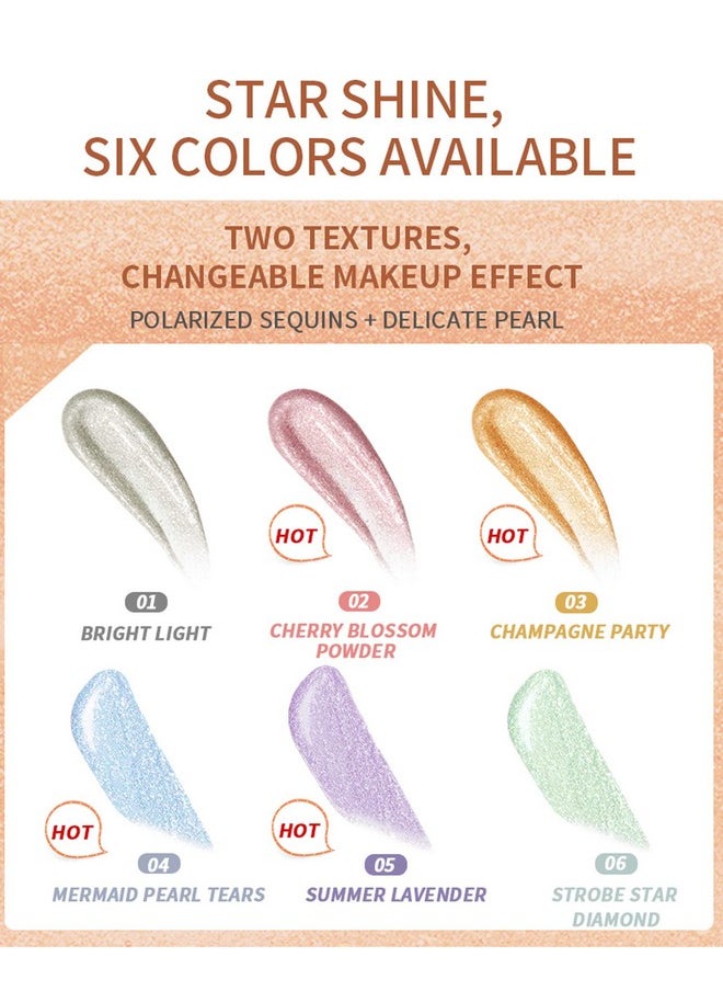 LYSdefeu - 3 Colors Liquid Glitter Eyeshadow Kit Waterproof Metallic Shimmer Sparkling Eyeshadow Blue Green Purple Diamond Eye Shadow Stick Long Lasting Glow Eye Shadow Korea Eye Makeup Gift For Women B - Image 1