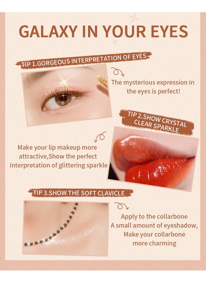 LYSdefeu - 3 Colors Liquid Glitter Eyeshadow Kit Waterproof Metallic Shimmer Sparkling Eyeshadow Blue Green Purple Diamond Eye Shadow Stick Long Lasting Glow Eye Shadow Korea Eye Makeup Gift For Women B - Image 1