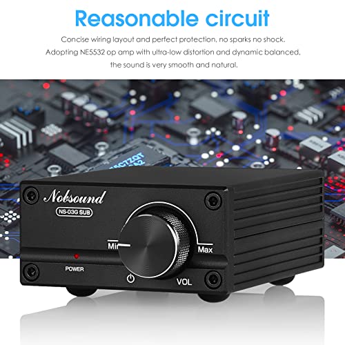 Nobsound 100W Subwoofer Digital Power Amplifier Audio Mini Amp (Black) - Image 4