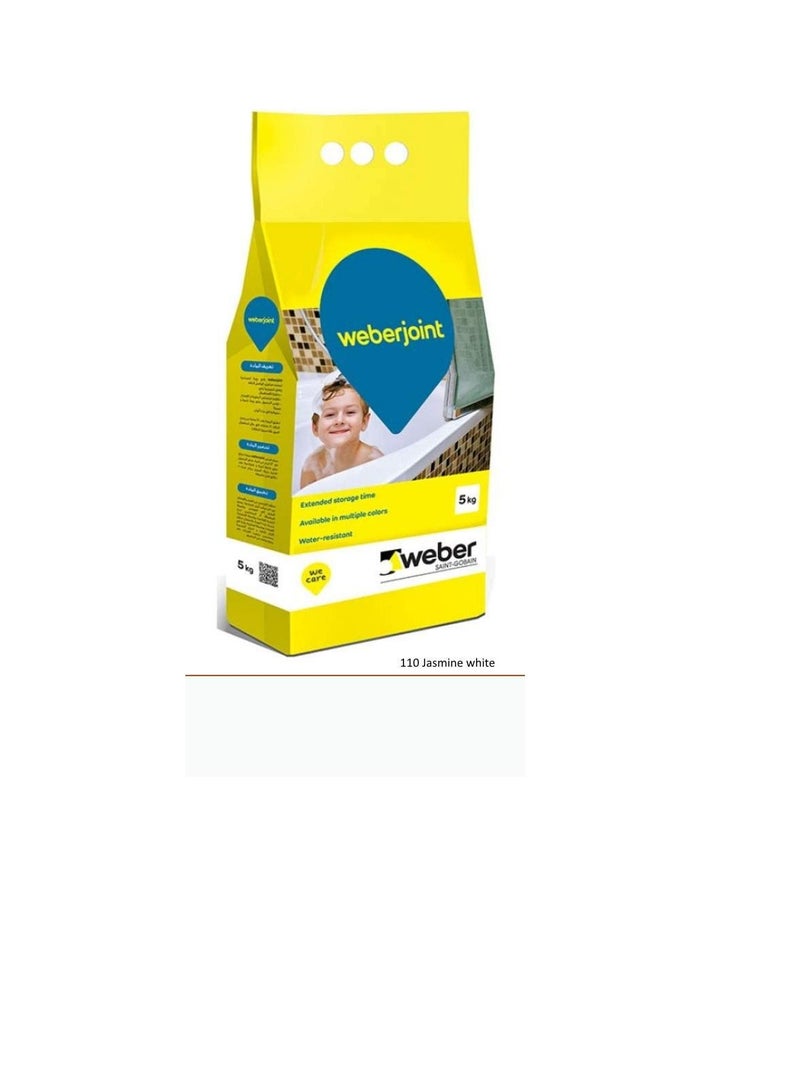 Weber Cement Based Pre Mixed Tile Joint Grout Multi Colors JASMINE WHITE  - Image 3