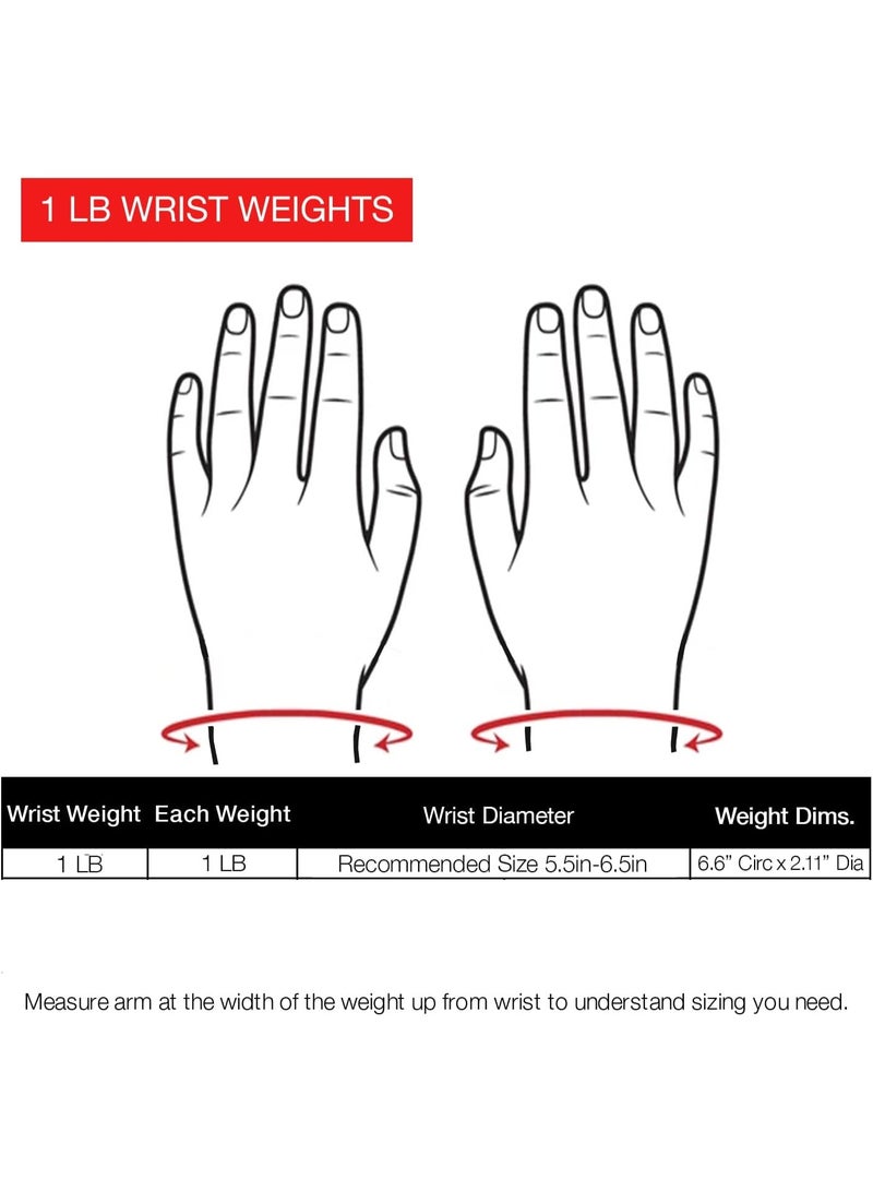 JFIT أوزان المعصم JFIT، مجموعة غير قابلة للتعديل من 2، 1 رطل لكل منها، صغيرة - Image 2