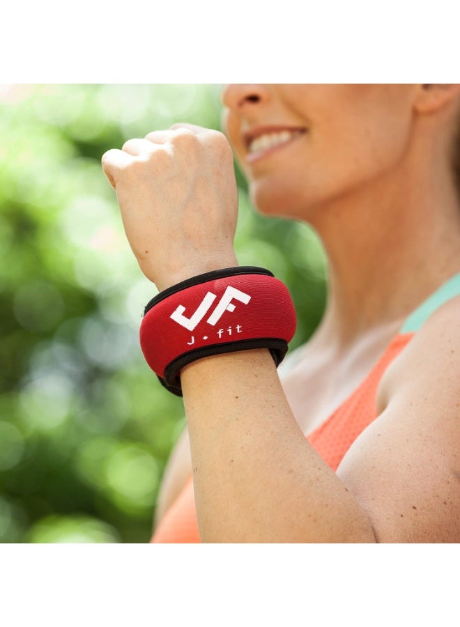 JFIT أوزان المعصم JFIT، مجموعة غير قابلة للتعديل من 2، 1 رطل لكل منها، صغيرة - Image 5