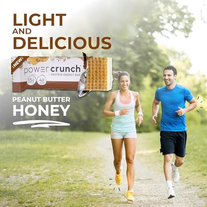 Power Crunch Protein Wafer Bars, High Protein Snacks with Delicious Taste, Peanut Butter Honey, 1.4 Ounce (5 Count) - Image 4