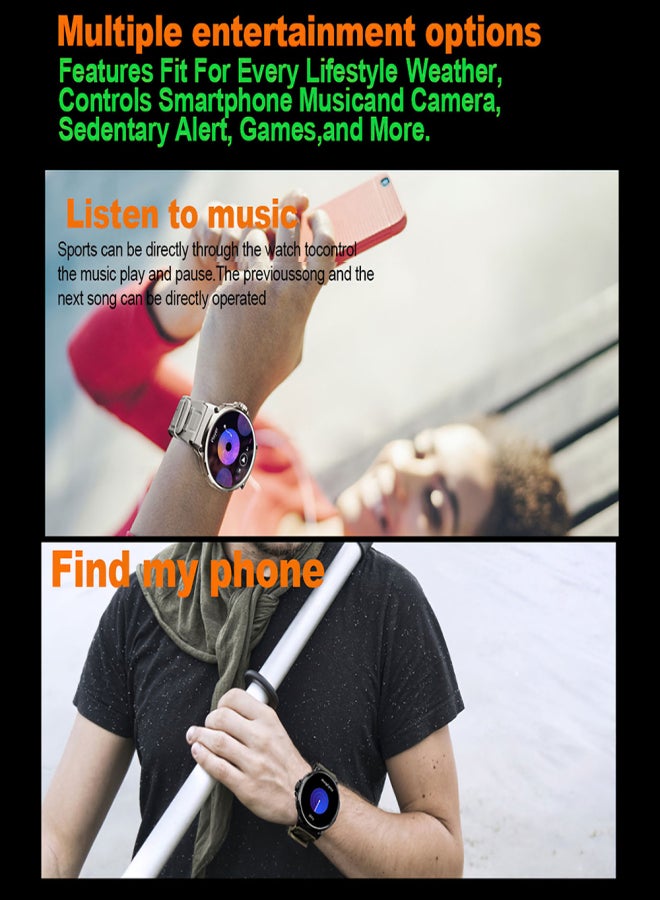 Smart Watch 1.85-inch High-Clear Screen Sports Health Monitoring Sleep Monitor Watch IP68 Waterproof BT5.0 400+ Watch Faces Long Usage Time Multi-sport Modes BT Call for Men Women Health Monitor Watch - Image 3