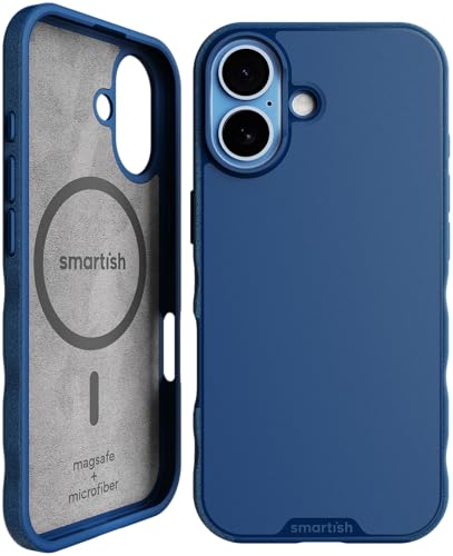 Smartish iPhone 17 MagSafe Case Gripmunk Magnetic Slim Case Lightweight Protective Thin Grip Cover with Microfiber Lining for Apple iPhone 17 Blues on The Green - Image 1