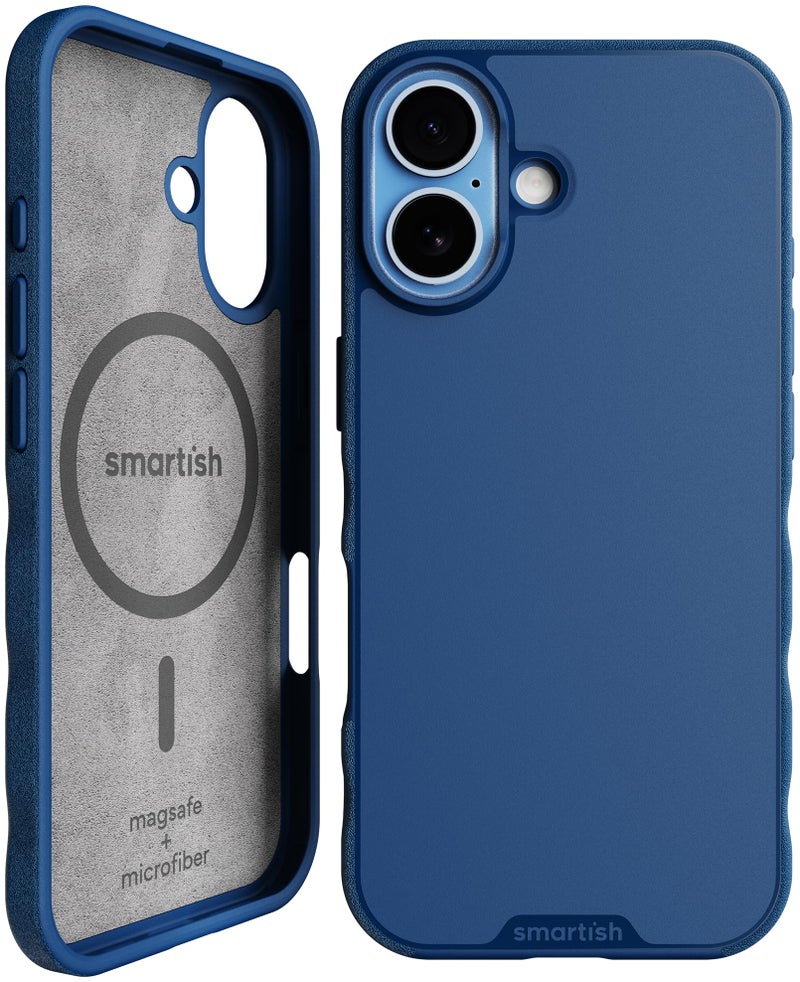 Smartish iPhone 17 MagSafe Case Gripmunk Magnetic Slim Case Lightweight Protective Thin Grip Cover with Microfiber Lining for Apple iPhone 17 Blues on The Green - Image 2