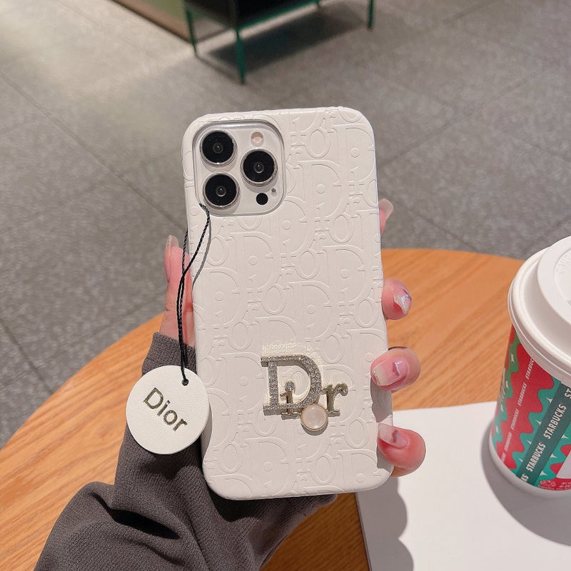 Drop Protection iPhone 14 Pro Max Scratch Resistant Leather , White , Texture , , , Cover for iPhone 14 14 Plus 14 Pro 14 Pro Max - Image 1