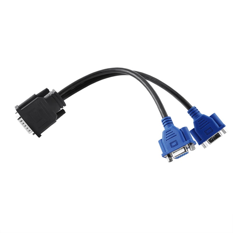 محول كابل DMS59 إلى مقسم VGA مزدوج، طوله 25 سم بنواة نحاسية نقية - هيكل حجب مستقل لبطاقات الفيديو للكمبيوتر - Image 3